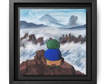 Pepe Above A Sea of Fog, canvas schilderij