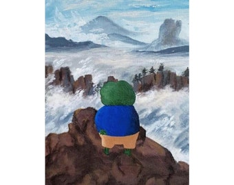 Pepe above a sea of fog poster