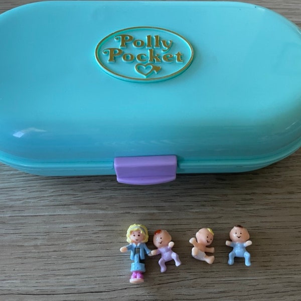 1992 Polly Pocket Babysitting Stamper /Nursery Stamper Set (Near Complete)