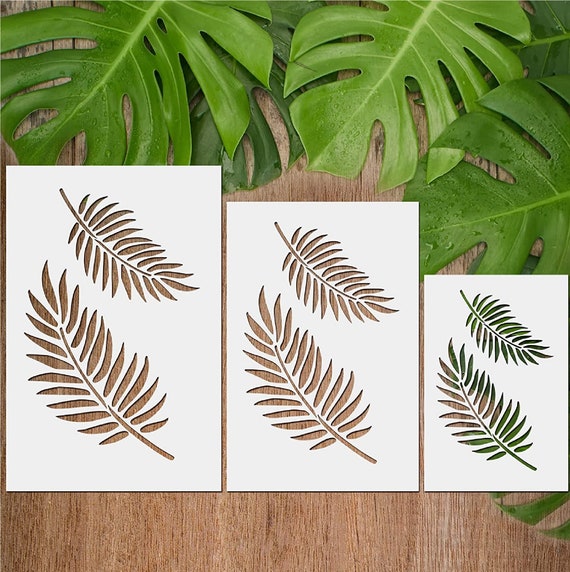 3 Pieces Large Leaf Stencil for Painting Leaves Wall Stencil Templates for  Furniture Canvas Home Decor Crafts Botanical Leaves 