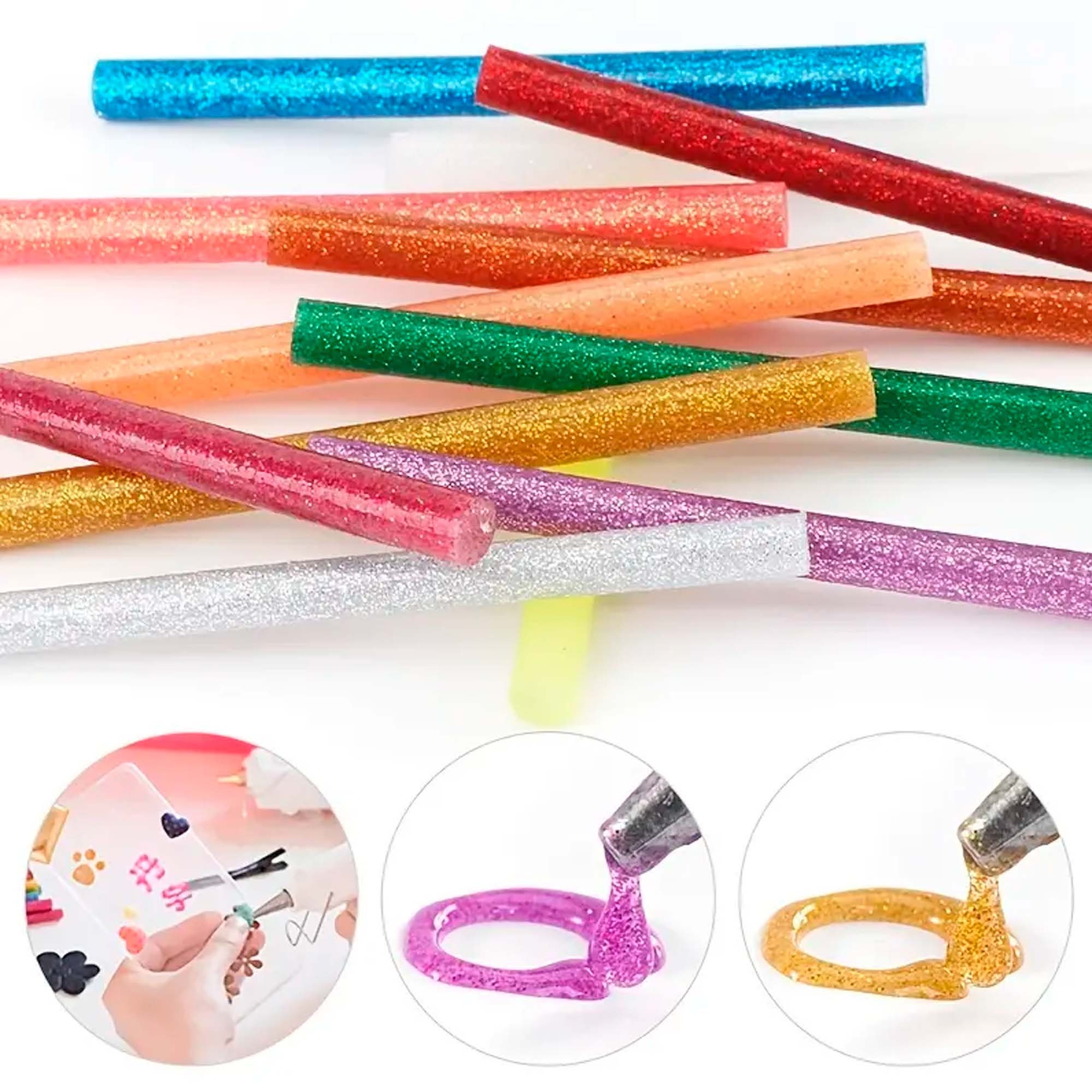 Hot Melt Adhesive Pink Glue Sticks for All Temperature Glue Guns, 100 Pack