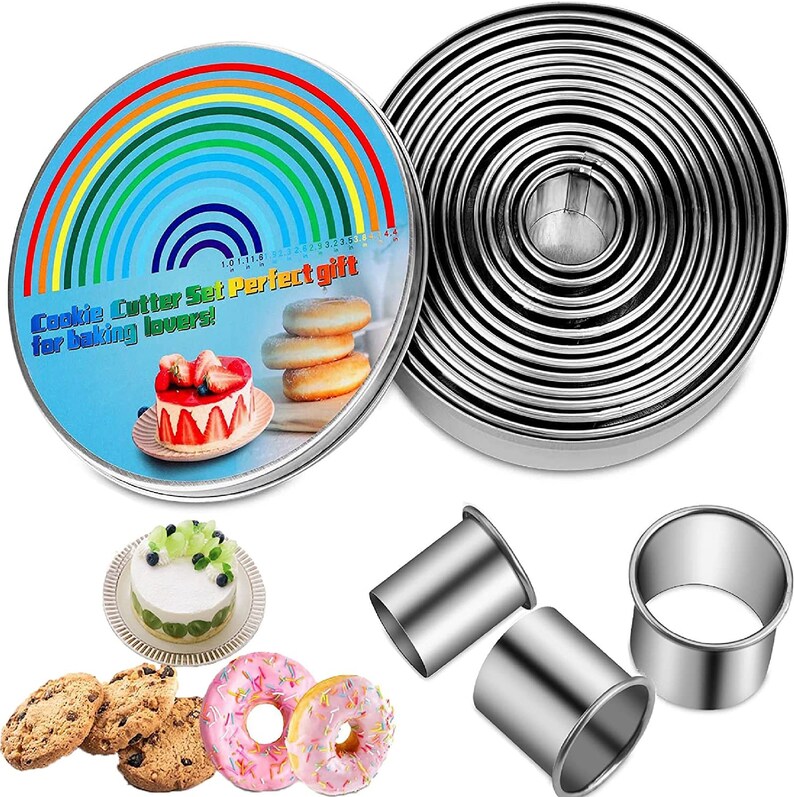 Stainless Steel Round Cookie Cutter ,pieces Big Size Circle Pastry