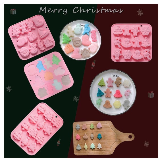 3 Pack Christmas Silicone Molds for Baking Christmastree Holiday