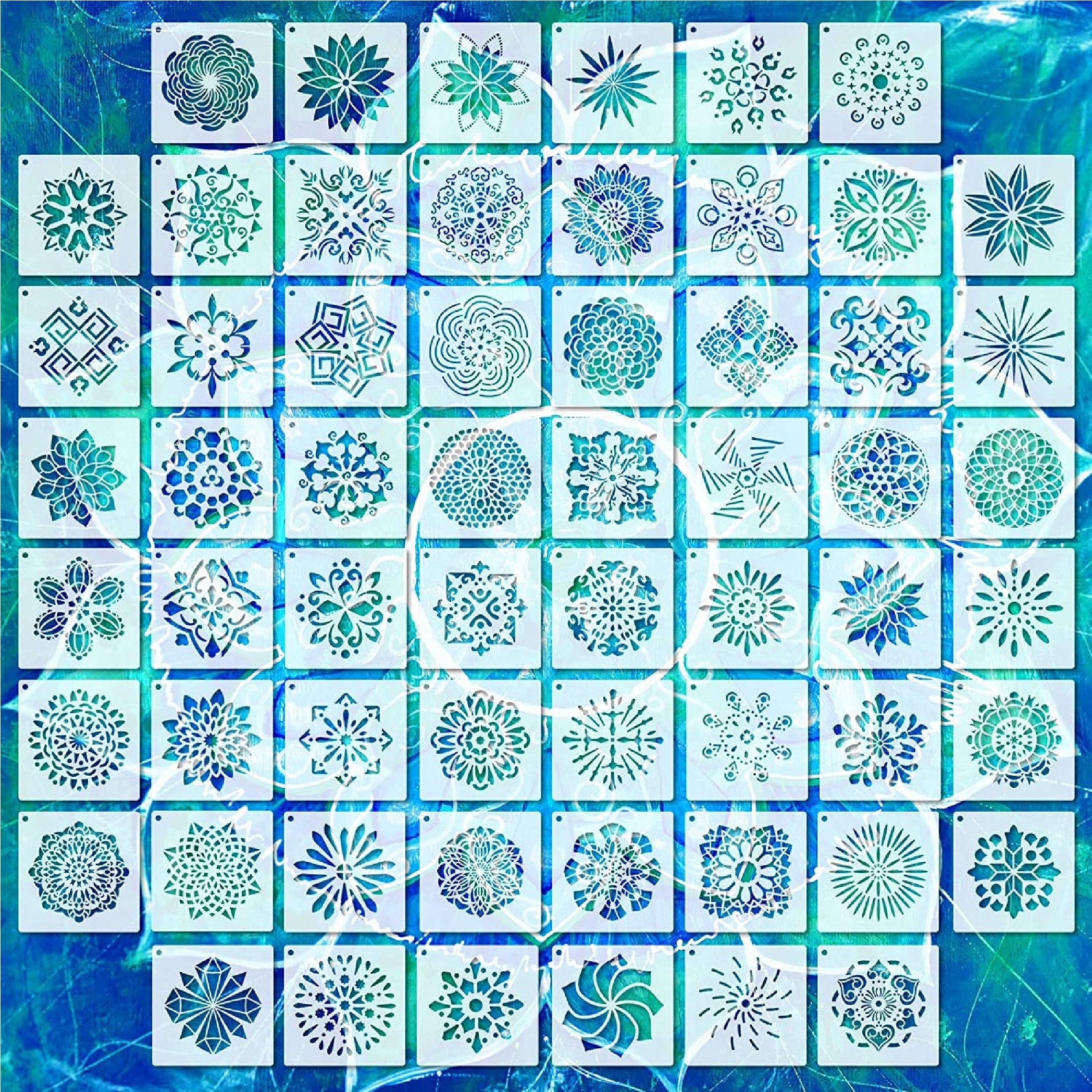 60 Pieces Stencil for Painting Reusable Stencil Wall Stencil - Etsy