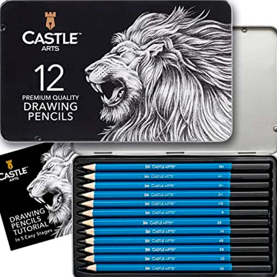 Art Supplies 12 Piece Graphite Drawing Pencils Kit 