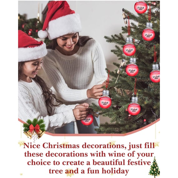1PC Christmas Clear Plastic Bulb Shape Christmas Tree Ornaments