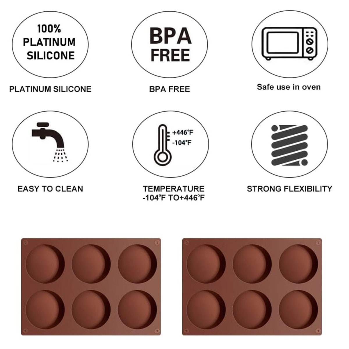Set of 3 Silicone Oreo Cookie Mold Round Cylinder Chocolate Covered Oreos  Molds