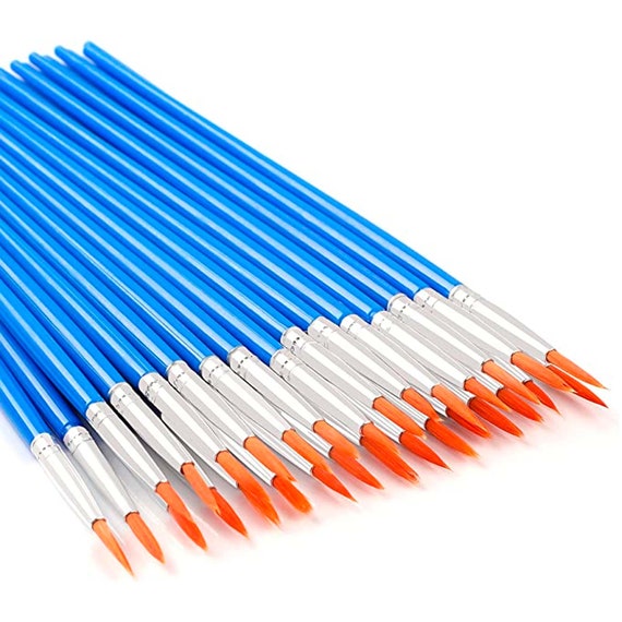 30 Pcs Round Paint Brushes, Small Brush Bulk for Miniature Detail Painting  