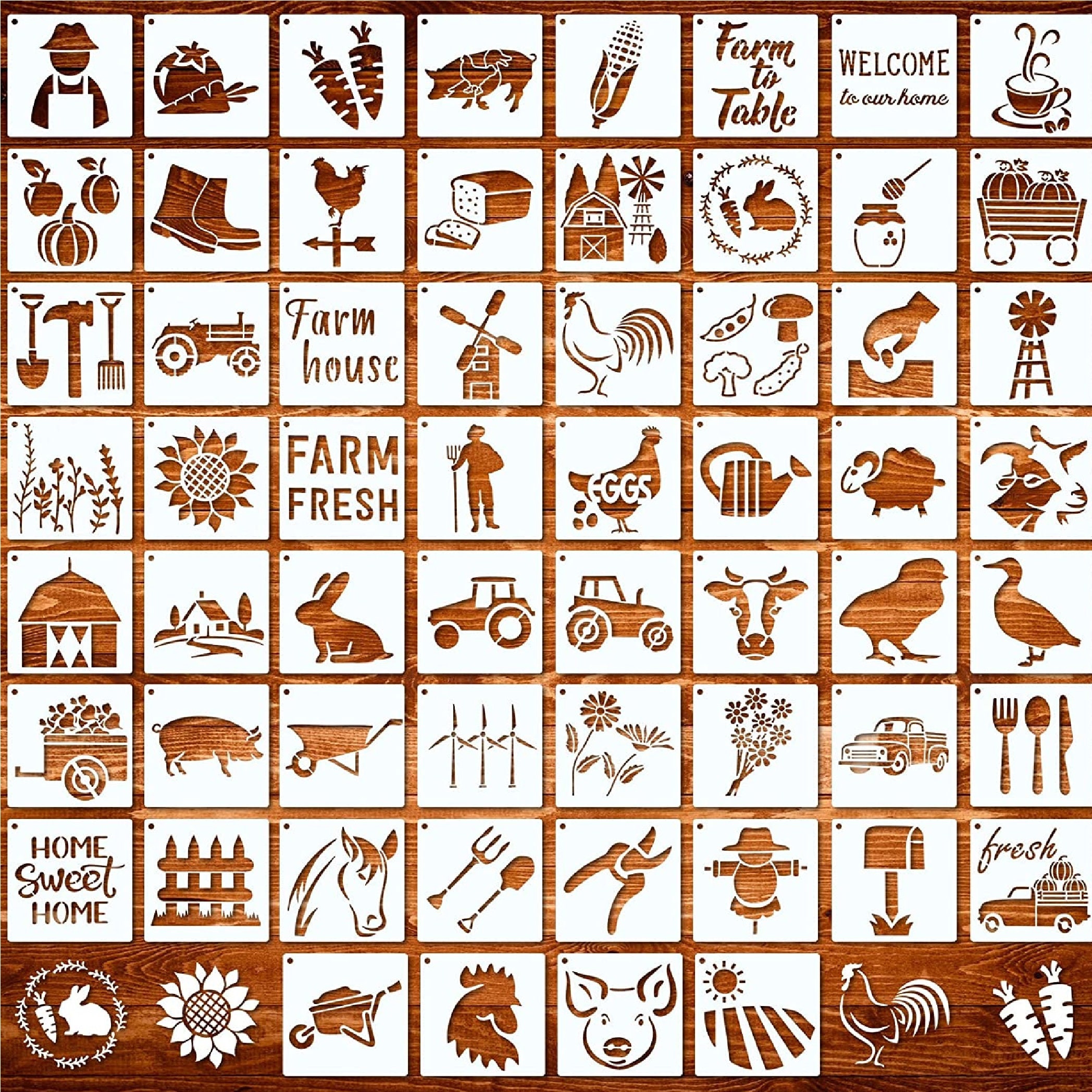 60 Pieces Stencil for Painting Reusable Stencil Wall Stencil - Etsy