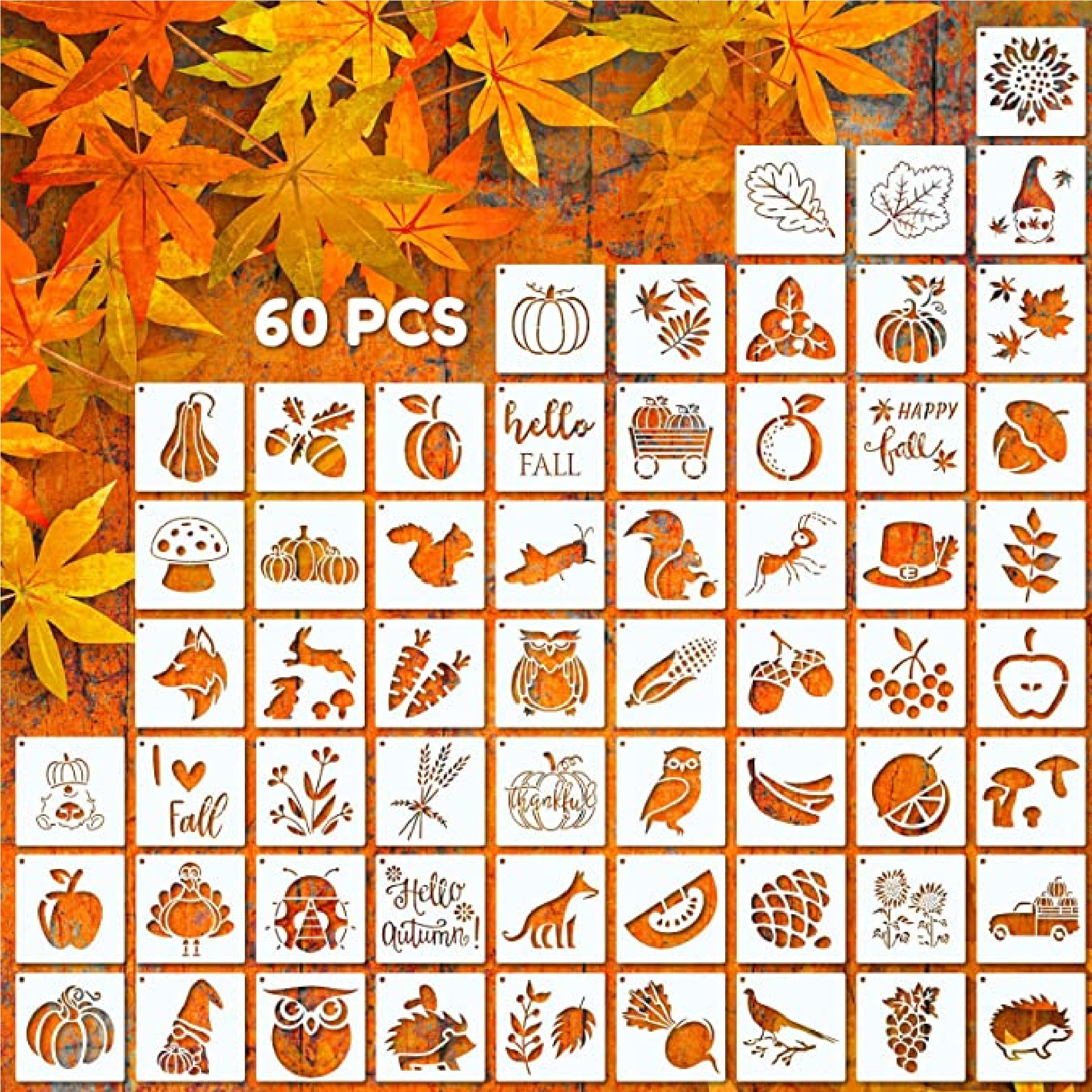60 Pieces Stencil for Painting Reusable Stencil Wall Stencil - Etsy