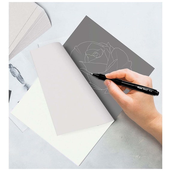Graphite Transfer Paper, 20 White Sheets Wax Free Erasable 
