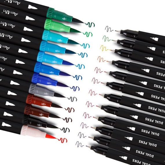 Dual Markers Brush Pen Colored Pen Fine Point Art Marker & 