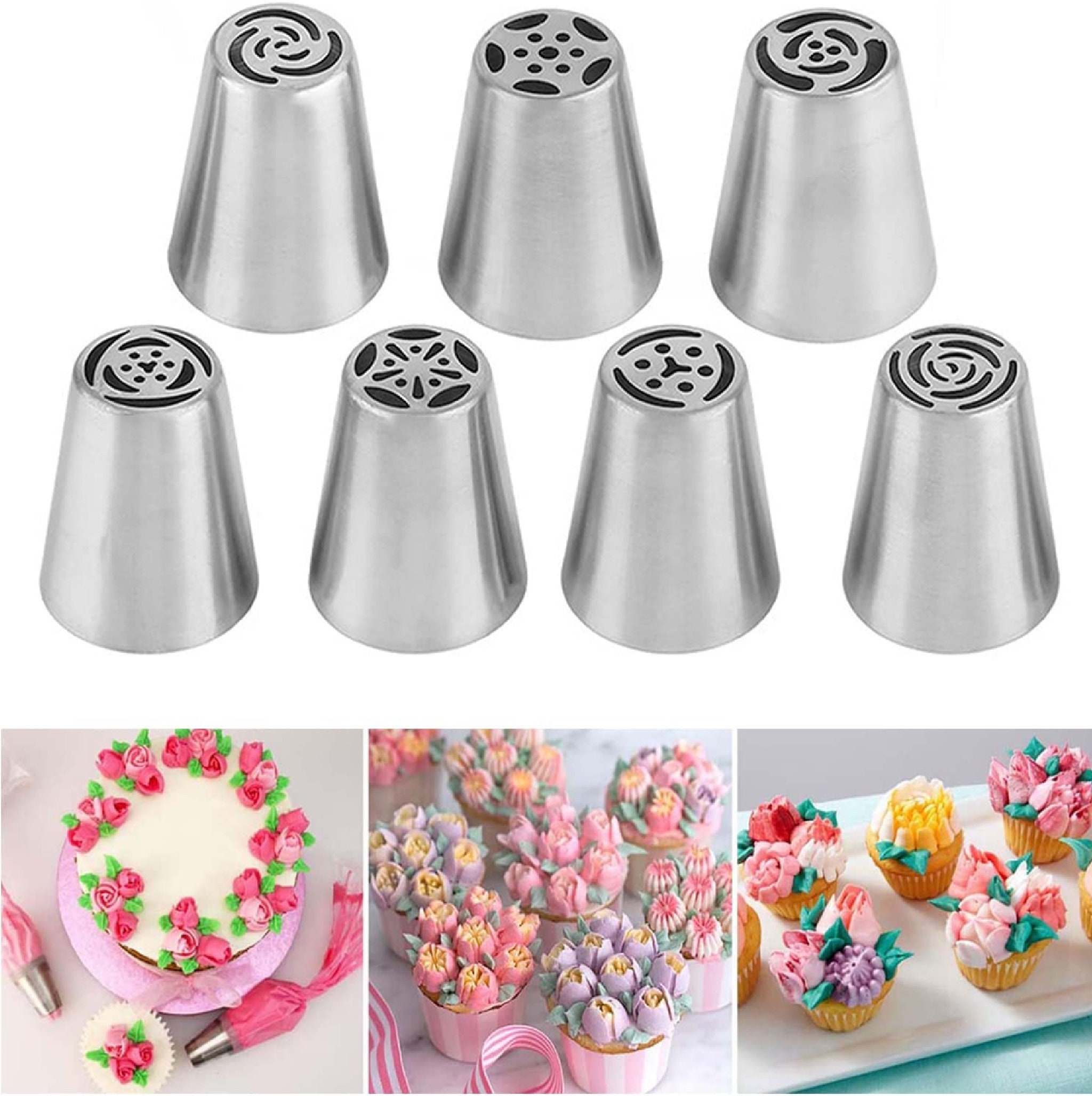 52 Pieces Cake Decorating Supplies Sets With Icing Tips Pastry