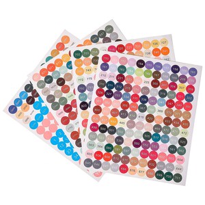 Set / Sheets Color Number Stickers