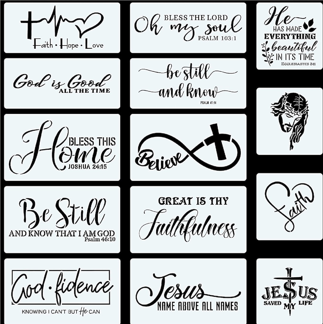 Stencils Painting on Wood, Fidence Be Still Reusable Painting Stencils ...