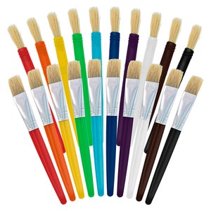 Paint Brushes for Kids, 8 Pcs Big Washable Chubby Toddler Paint