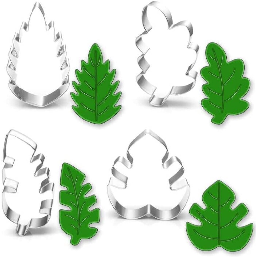 Tropical Leaves Cookie Cutter Oak Leaf Monstera Leaf Fern Etsy