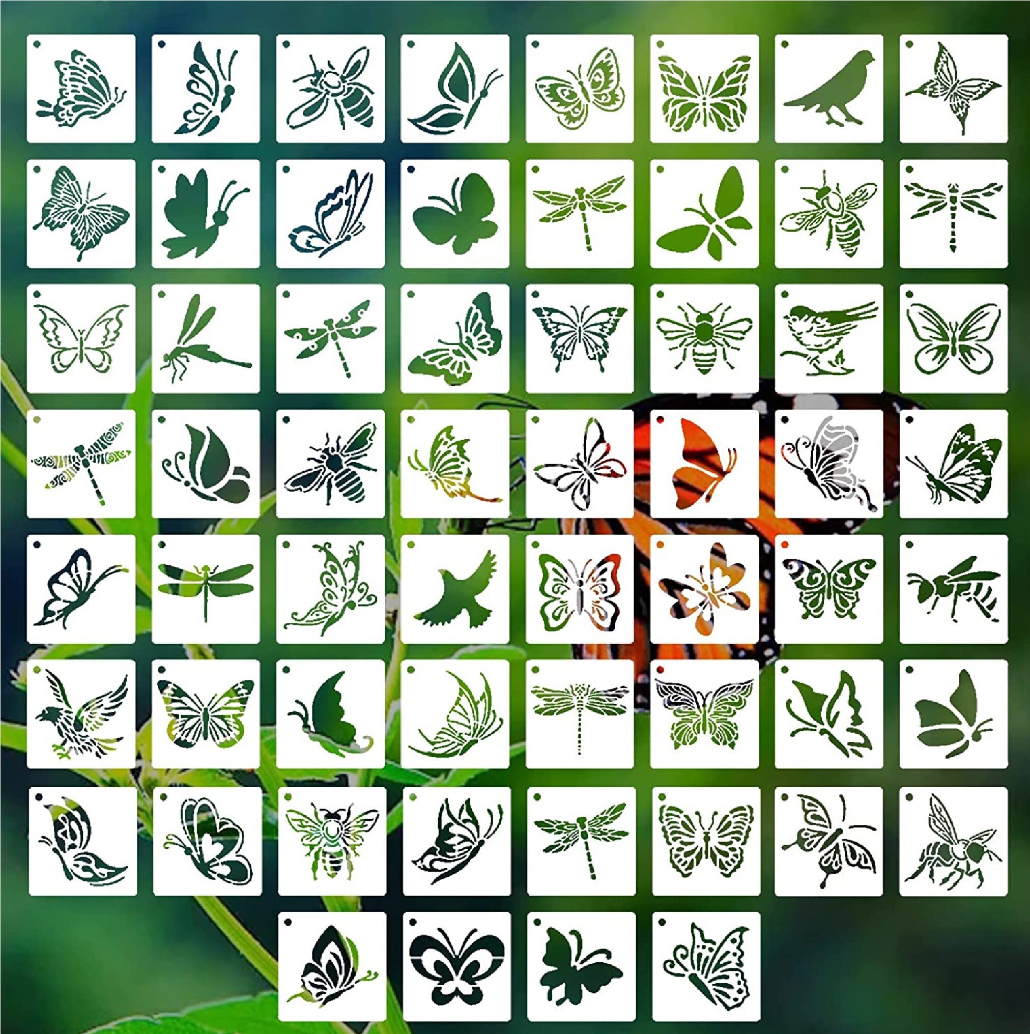 60PCS Stencil Template for Painting, Drawing Template Reusable Openwork ...