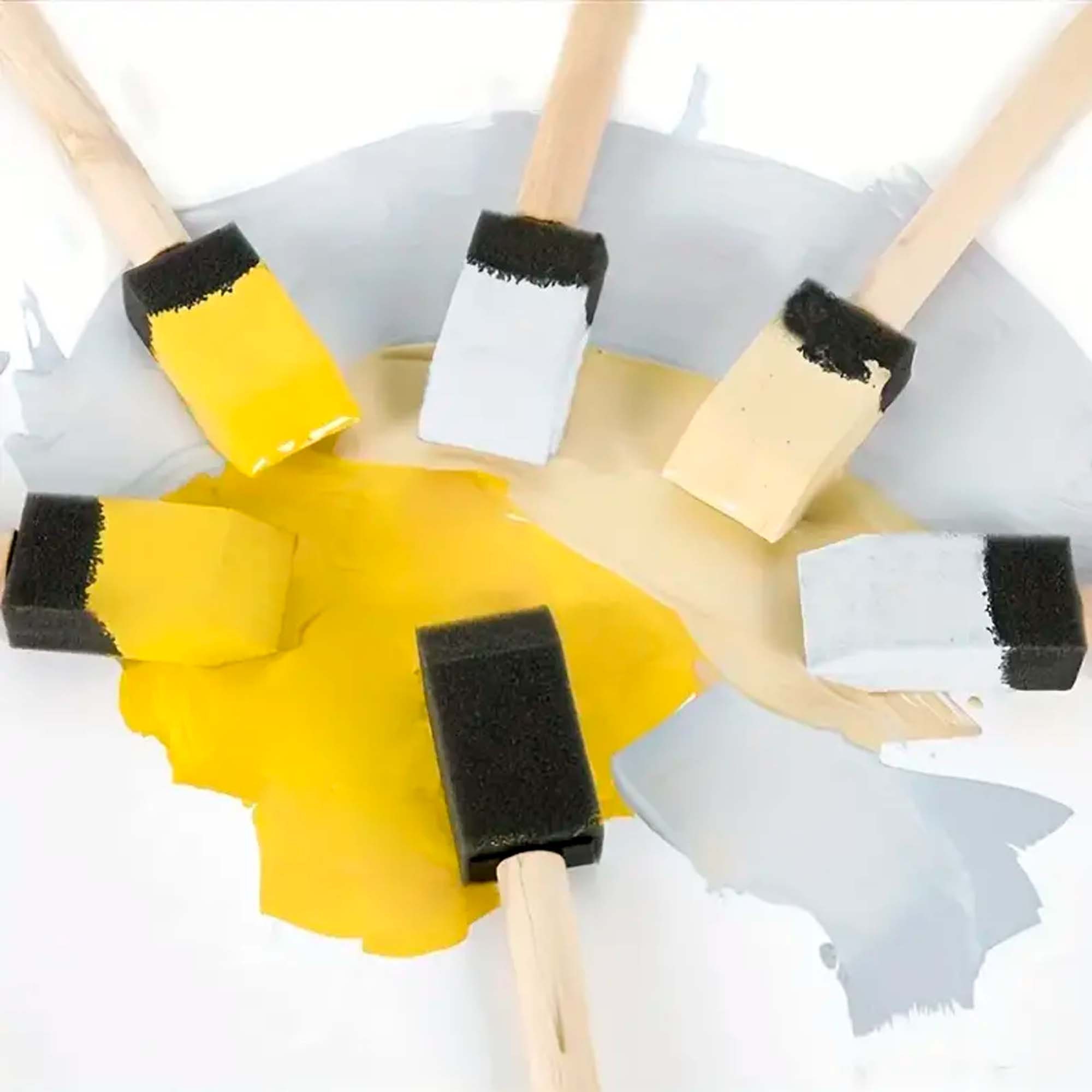 Foam Paint Brushes, 4 inch, 8 Pcs, Foam Brush, Sponge Brush, Sponge Brushes for Painting, Sponge Paint Brush, Foam Brushes for Staining, Paint Sponges