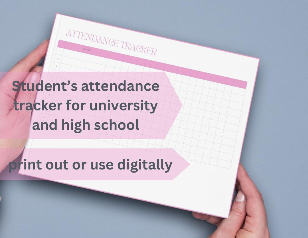 Student's Attendance Tracker for University and High School - Etsy