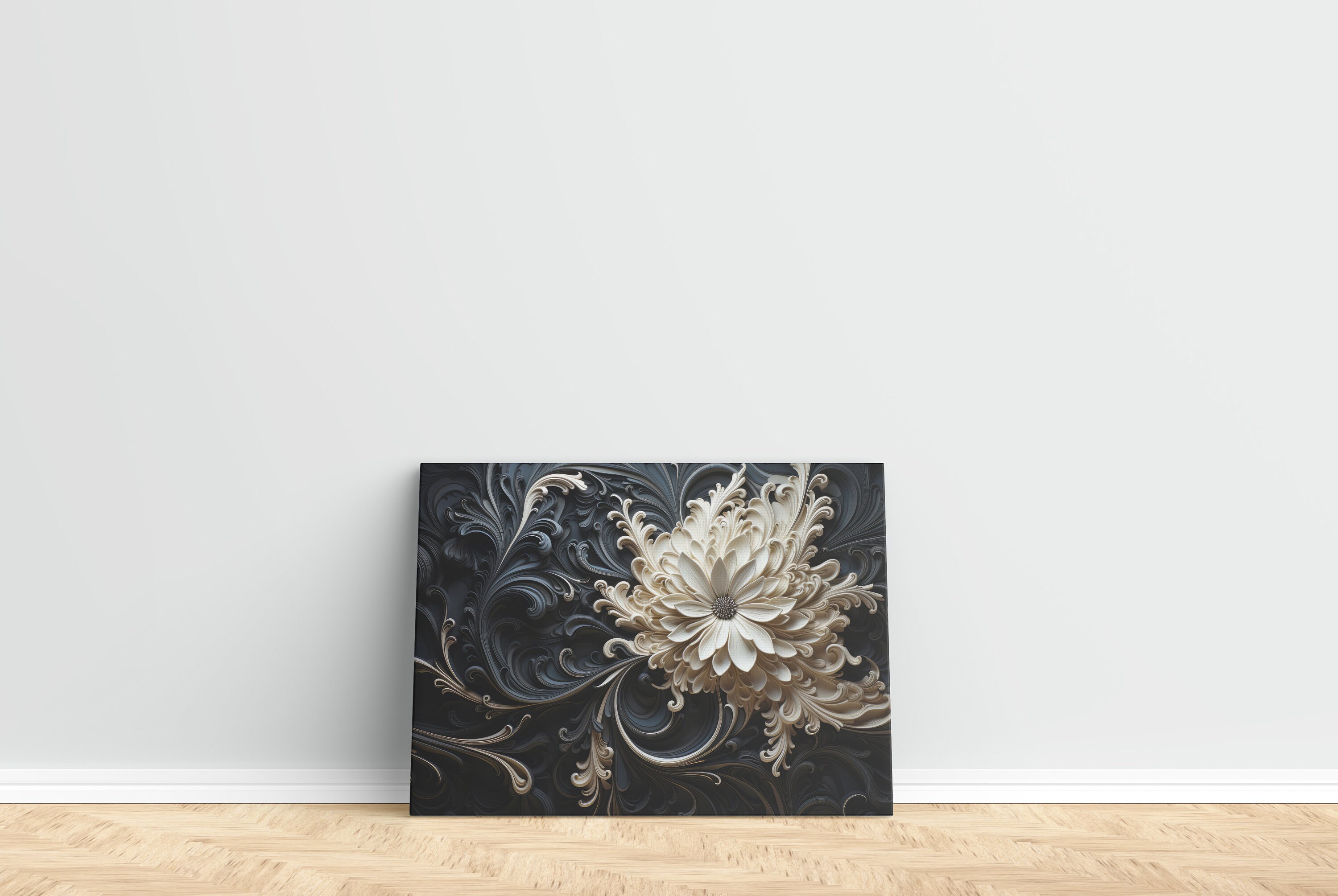 Optical Art, Abstract, Filigree, Flower, Black and White, Digital ...