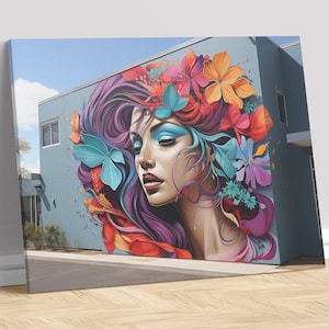 Miami Graffiti, Graffiti, Spray Paint, Neon, Digital Download, Digital Wall Art, Wall Art, Digital Art, Home Decor, Wall Decor, Office Decor