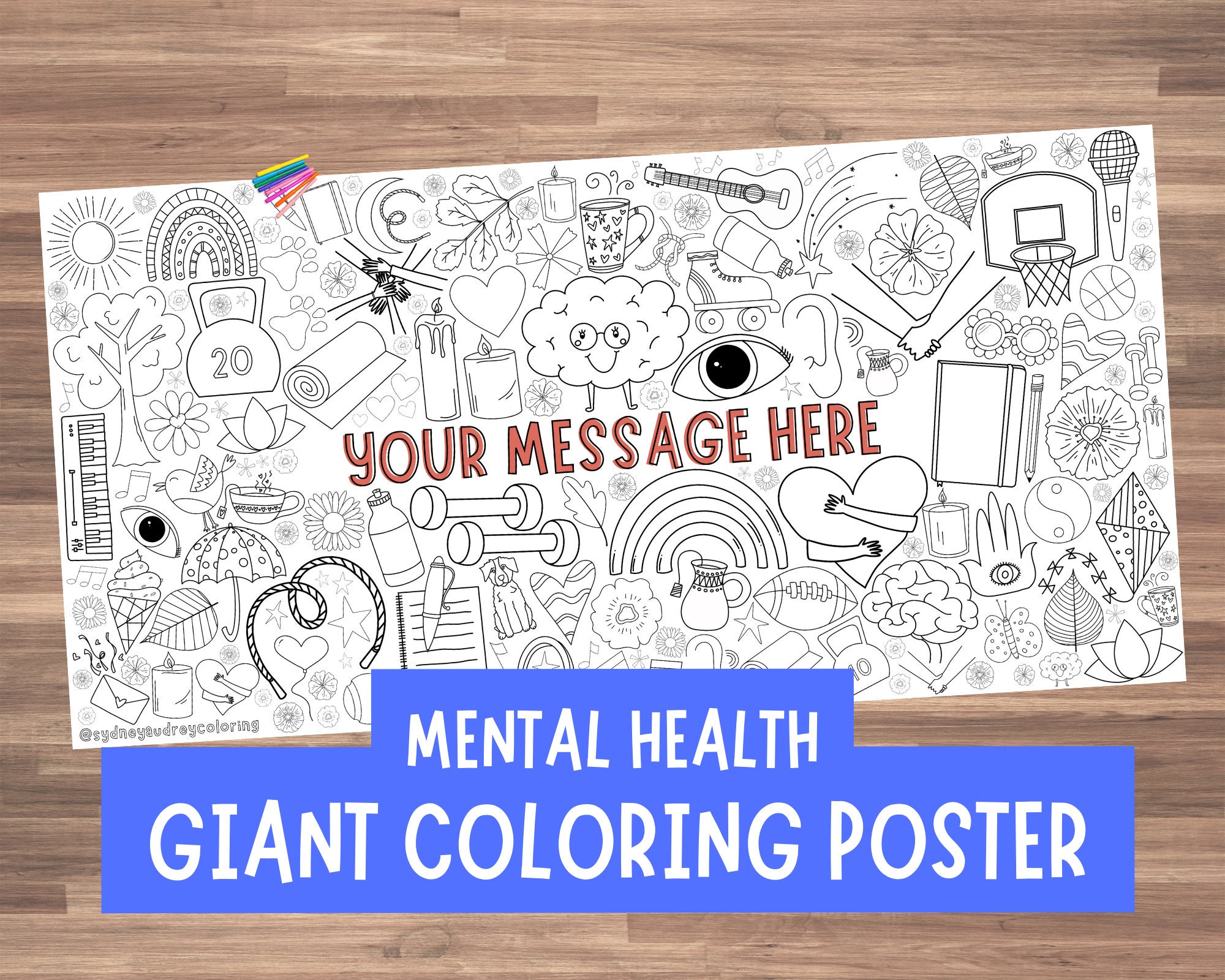 Love My Planet Giant Coloring Sheet - Poster House Shop