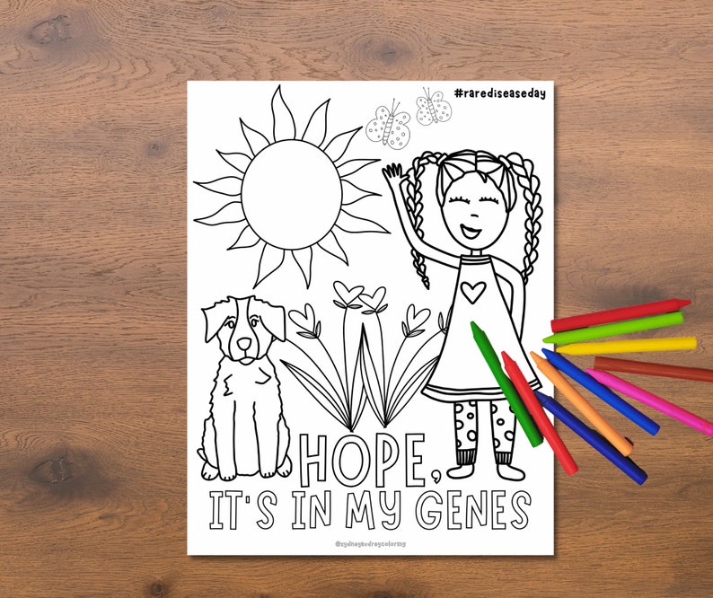 Rare Disease Day Coloring Printables 100% Profits Donated Raise ...