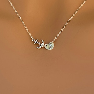 Sterling Silver Anchor Necklace, Sideway Necklace, Personalized Anchor Necklace, Navy Wife Gift, Gift For Her, Anchor Choker