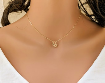 Gold Fill/ Sterling Silver Star Necklace, Twinkle in Style