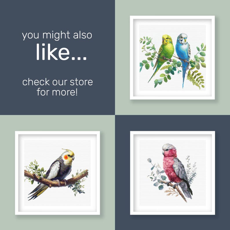 Cross stitch patterns of birds