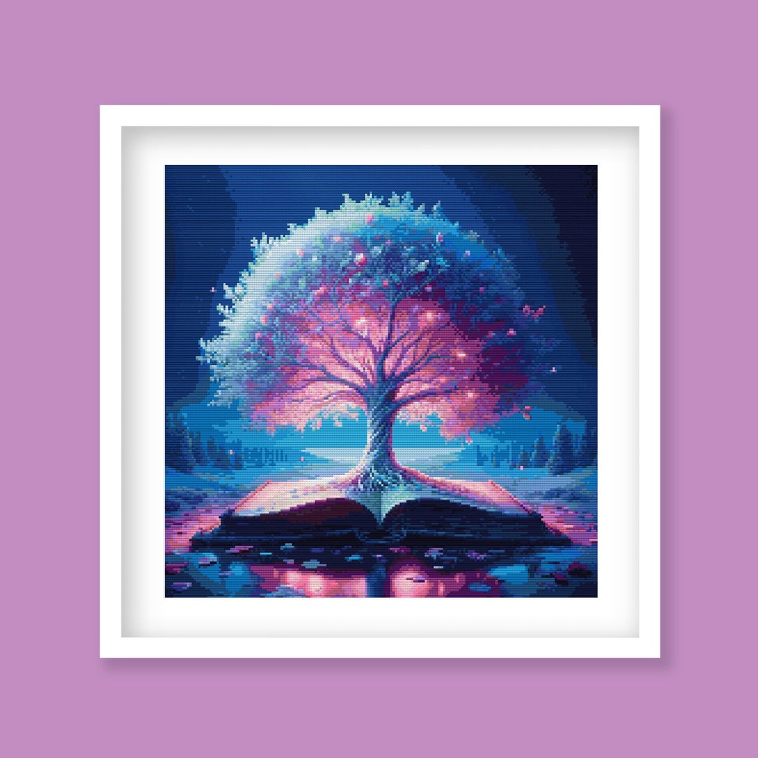 Magic Book Full Coverage Cross Stitch Pattern, Instant Download PDF ...