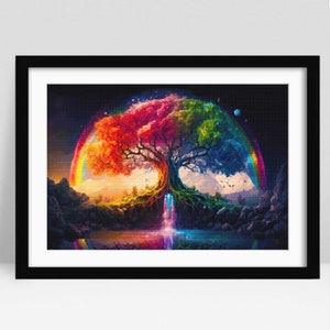 Serenity&#39;s Roots: Tree of Life Cross Stitch Pattern, Instant Download.