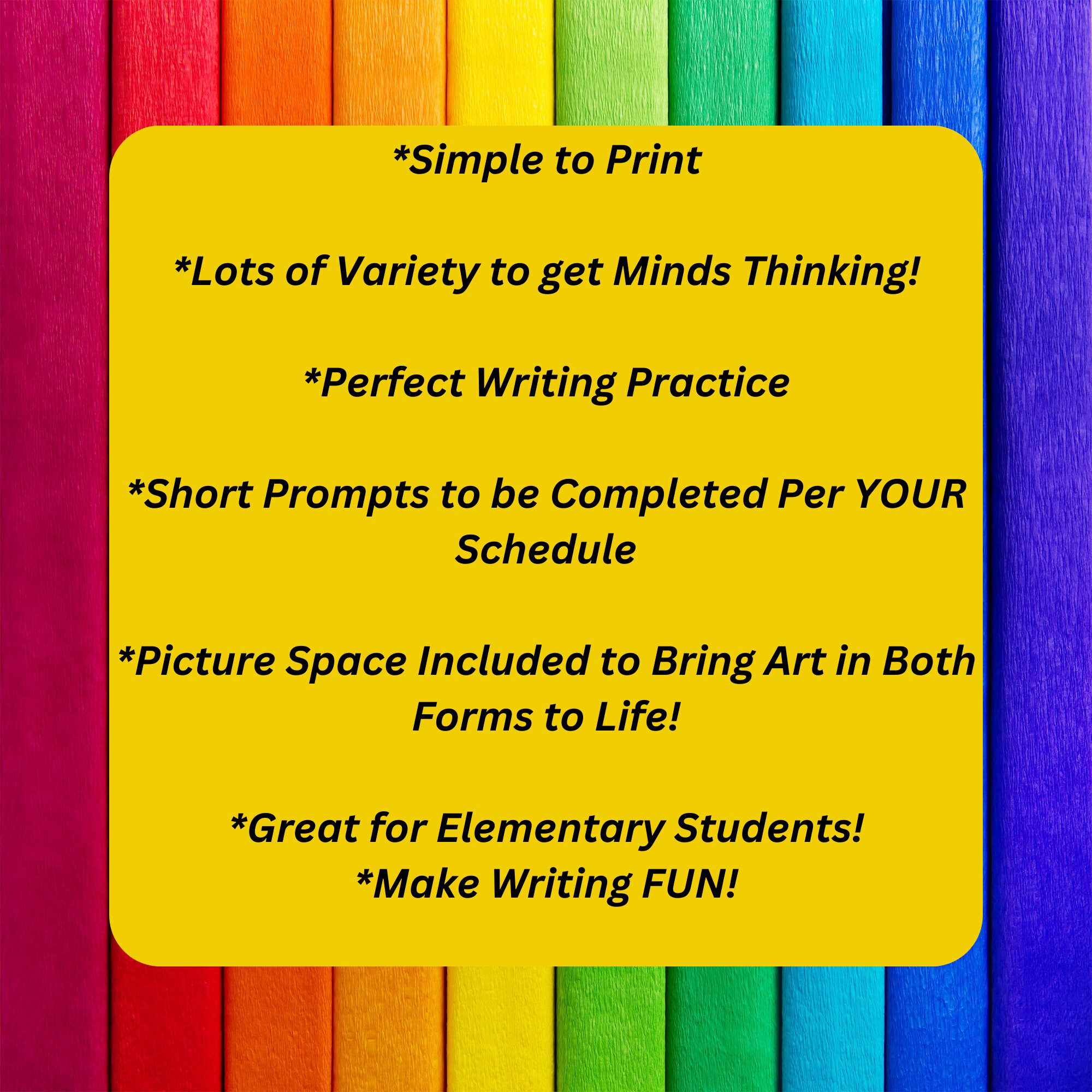 Printable Creative Writing Prompts for Kids Summer Journal Handwriting ...