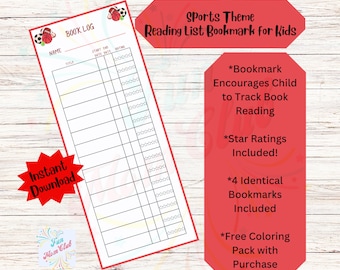 Superhero Theme Library Bookmark Printable Kids Reading Tracker Reading ...