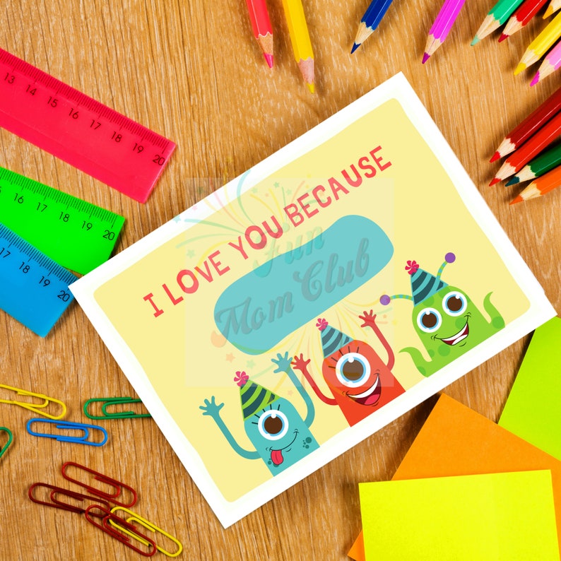 Printable Reasons I Love You Stationery Cards for Boys Birthday Gift ...