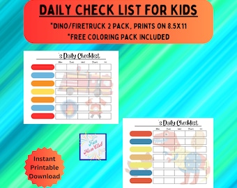 Lista de verificación diaria imprimible Tabla de comportamiento de tareas para niños Reglas de verano Horario de rutina para niños Planificador diario minimalista Lista de tareas Escuela en casa