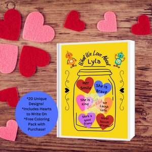 Was wir an Affirmationskarten lieben Kinder Lehrer Geschenk Klassenzimmer Valentine Aktivität Kind Selbstachtung Liebe Notizen Freundschaft Kindertagesstätte Handwerk
