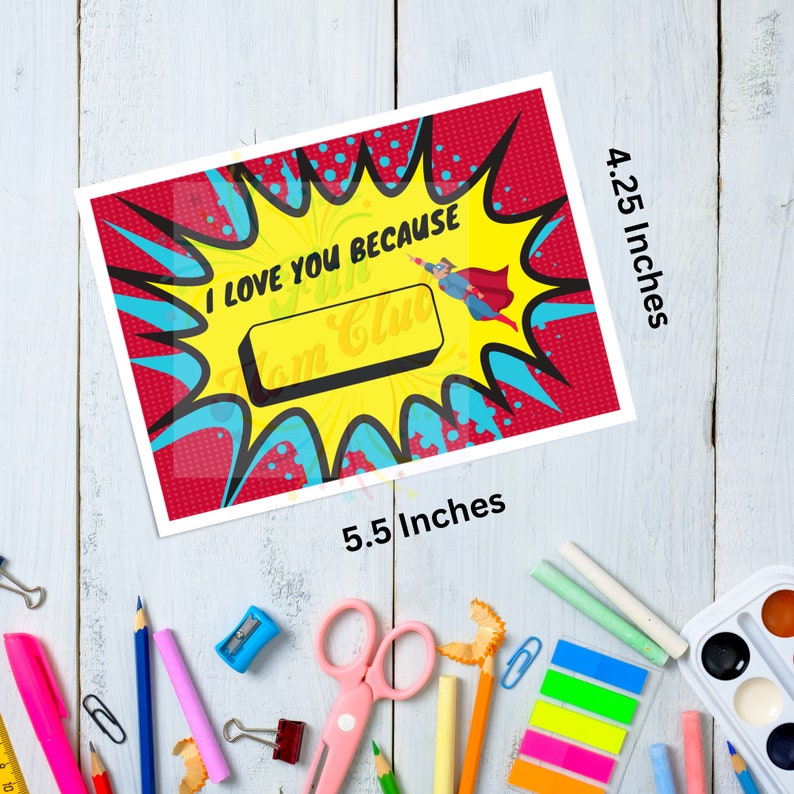 Printable Reasons I Love You Stationery Cards for Boys Birthday Gift ...