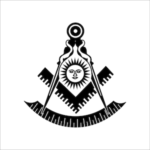 Past Master Mason Square and Compass SVG
