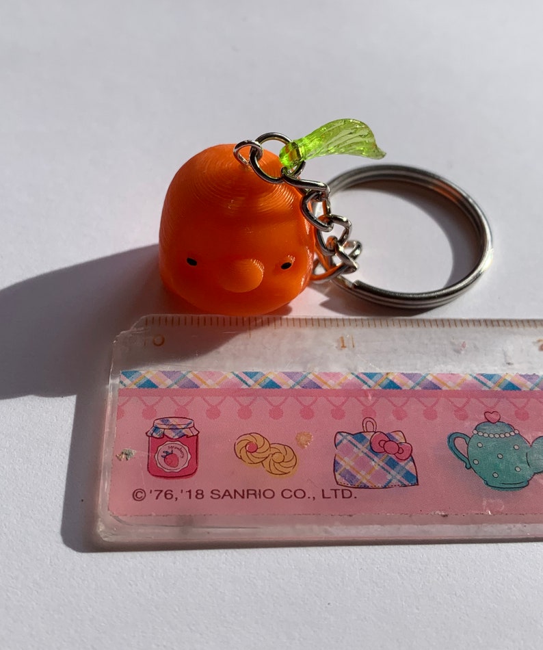 3D Printed Orange Keychain - Etsy