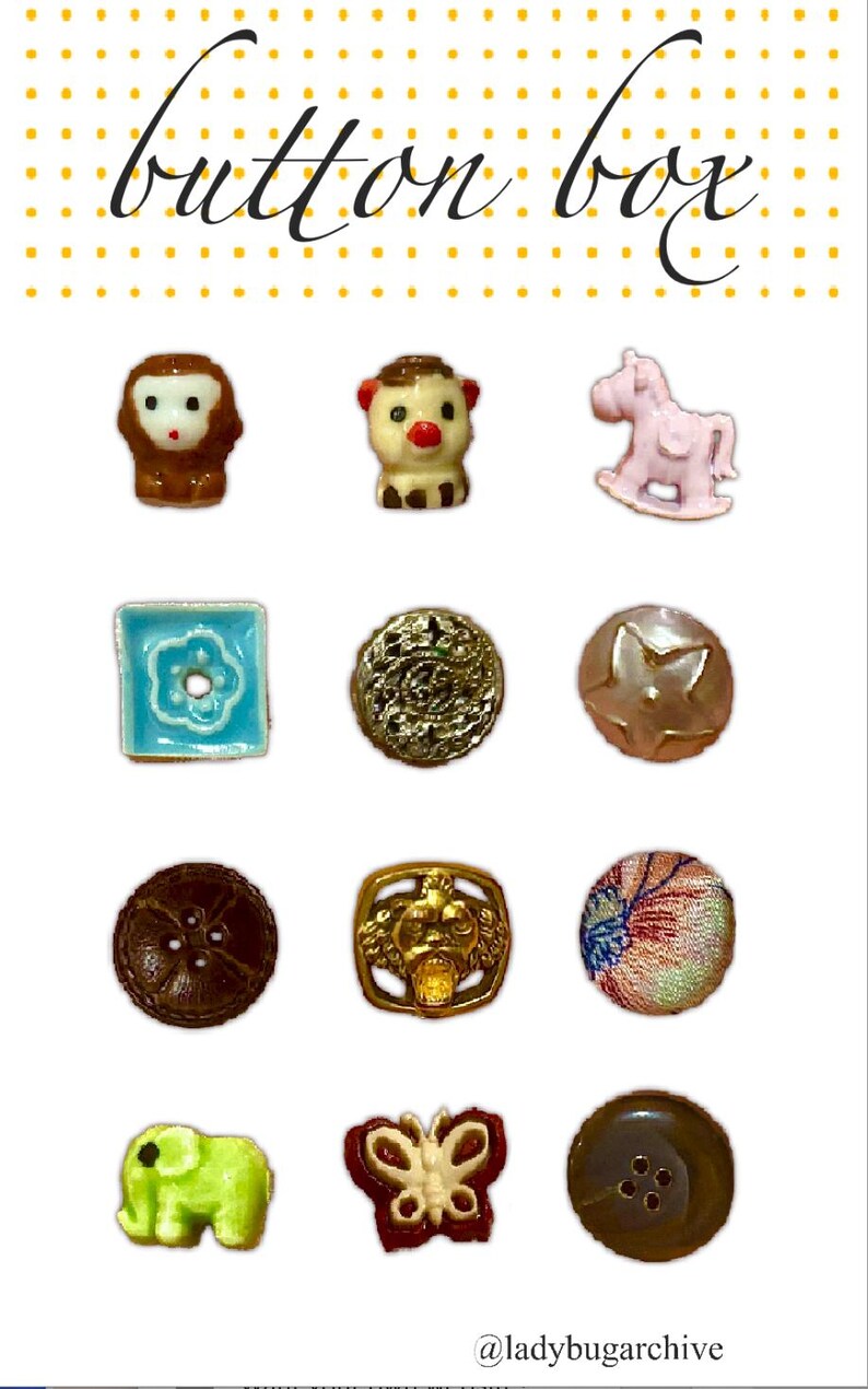 Button Box Sticker Sheet - Etsy