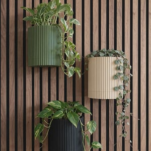 Acoustic Panels pot planter - Hidden Drip Tray - no drilling