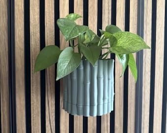 Support Panneaux Acoustiques Pots Kit Anneaux Plantes Pour Panneaux Acoustiques - 2 Anneaux + 2 Pots Inclus - Déco Végétale Murale Supports Plantes Mur Fixation Sans Perçage