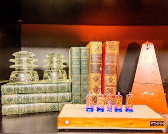 Series A-Medium: Nixie Clock-Nixie Tube Clock-Vintage Retro Table Clock-Gift for him-Nixie-Tube Clock-Smart Clock-Alarm