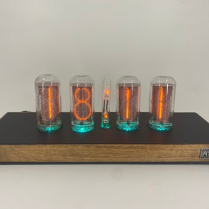 Matte Black Large Nixie Smart Clock
