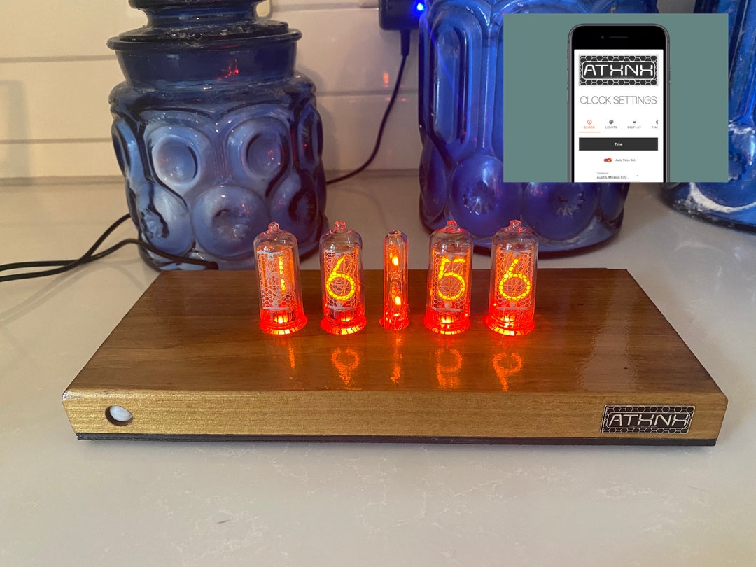 Medium Nixie Smart Clock - Retro Meets Modern Elegance! - Crafted in ...