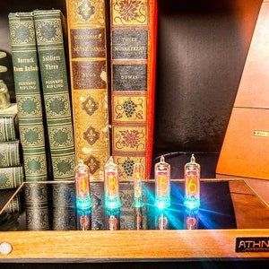 Series A-Small: Nixie Clock-Nixie Tube Clock-Vintage Retro Table Clock-Gift for him-Nixie-Tube Clock-Smart Clock-Alarm