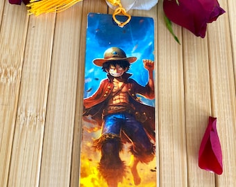 Luffy wooden bookmark