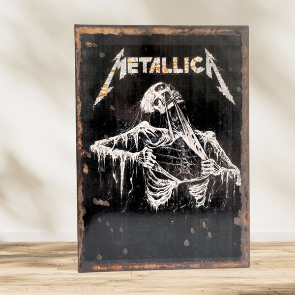 Tableau façon plaque Metallica